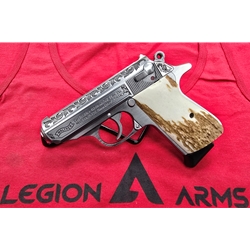 Walther PPK/s Engraved w/ Stag Grips
